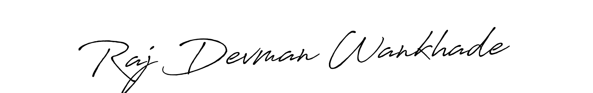 How to make Raj Devman Wankhade signature? Antro_Vectra_Bolder is a professional autograph style. Create handwritten signature for Raj Devman Wankhade name. Raj Devman Wankhade signature style 7 images and pictures png