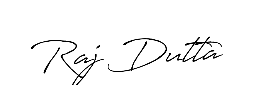 Make a beautiful signature design for name Raj Dutta. With this signature (Antro_Vectra_Bolder) style, you can create a handwritten signature for free. Raj Dutta signature style 7 images and pictures png