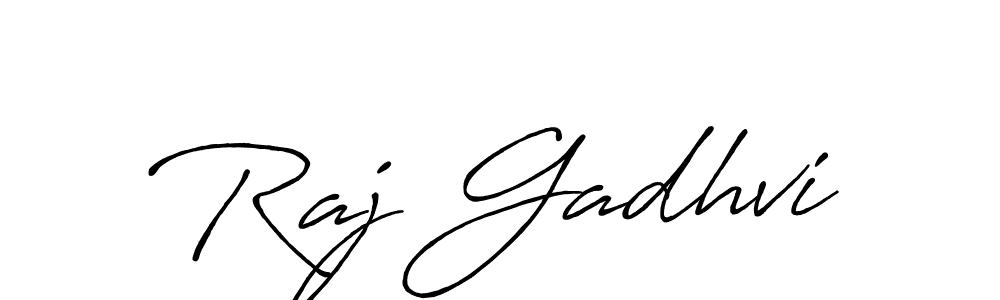 It looks lik you need a new signature style for name Raj Gadhvi. Design unique handwritten (Antro_Vectra_Bolder) signature with our free signature maker in just a few clicks. Raj Gadhvi signature style 7 images and pictures png