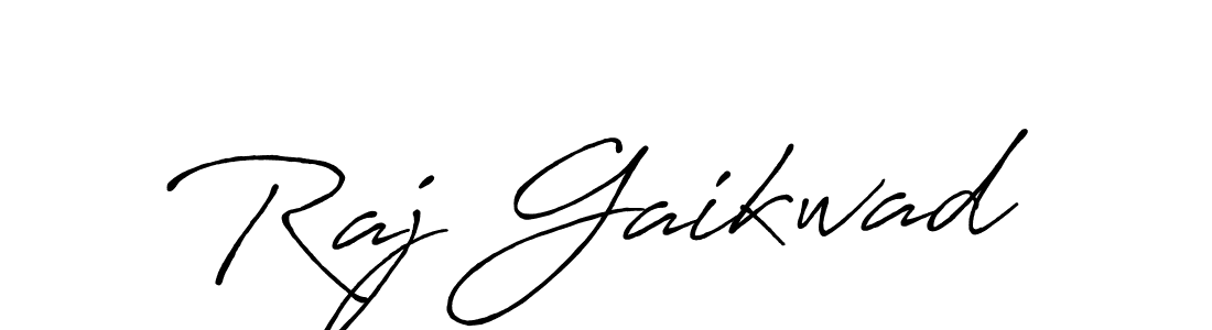 Make a beautiful signature design for name Raj Gaikwad. With this signature (Antro_Vectra_Bolder) style, you can create a handwritten signature for free. Raj Gaikwad signature style 7 images and pictures png