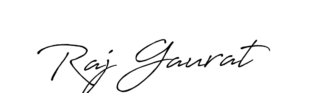 How to make Raj Gaurat name signature. Use Antro_Vectra_Bolder style for creating short signs online. This is the latest handwritten sign. Raj Gaurat signature style 7 images and pictures png