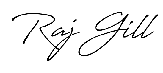 Transform the name Raj Gill into a signature masterpiece using Antro_Vectra_Bolder font. Ideal for photographers, artists, and creators looking for watermarks. Raj Gill signature style 7 images and pictures png