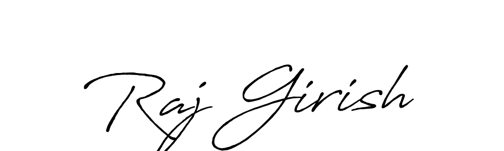 Make a beautiful signature design for name Raj Girish. With this signature (Antro_Vectra_Bolder) style, you can create a handwritten signature for free. Raj Girish signature style 7 images and pictures png