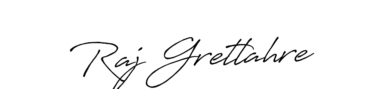 How to make Raj Gretlahre name signature. Use Antro_Vectra_Bolder style for creating short signs online. This is the latest handwritten sign. Raj Gretlahre signature style 7 images and pictures png