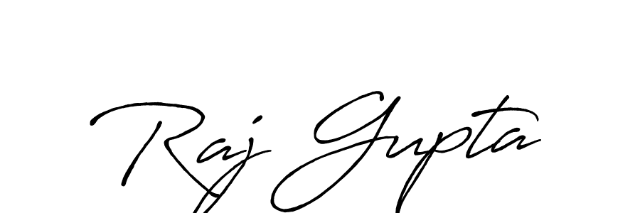 Create a beautiful signature design for name Raj Gupta. With this signature (Antro_Vectra_Bolder) fonts, you can make a handwritten signature for free. Raj Gupta signature style 7 images and pictures png