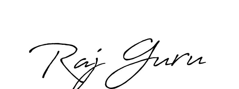 Create a beautiful signature design for name Raj Guru. With this signature (Antro_Vectra_Bolder) fonts, you can make a handwritten signature for free. Raj Guru signature style 7 images and pictures png