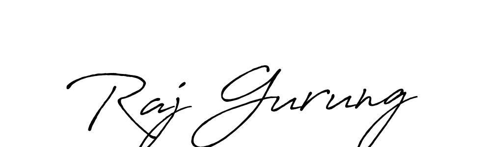 Antro_Vectra_Bolder is a professional signature style that is perfect for those who want to add a touch of class to their signature. It is also a great choice for those who want to make their signature more unique. Get Raj Gurung name to fancy signature for free. Raj Gurung signature style 7 images and pictures png