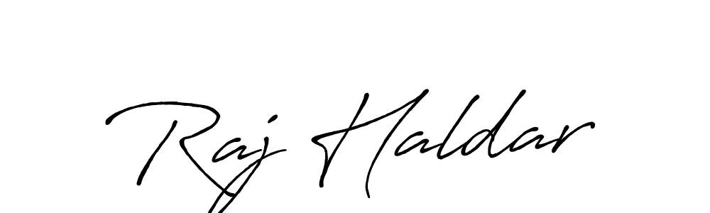 Create a beautiful signature design for name Raj Haldar. With this signature (Antro_Vectra_Bolder) fonts, you can make a handwritten signature for free. Raj Haldar signature style 7 images and pictures png