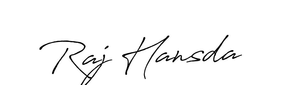 Create a beautiful signature design for name Raj Hansda. With this signature (Antro_Vectra_Bolder) fonts, you can make a handwritten signature for free. Raj Hansda signature style 7 images and pictures png