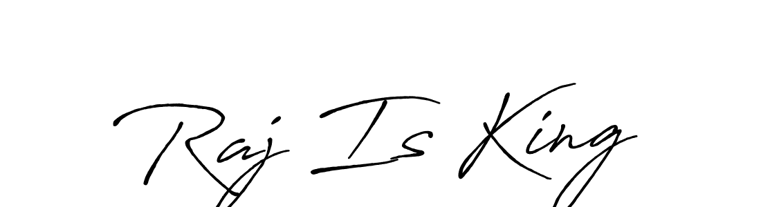 Make a beautiful signature design for name Raj Is King. With this signature (Antro_Vectra_Bolder) style, you can create a handwritten signature for free. Raj Is King signature style 7 images and pictures png