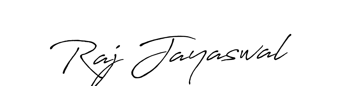 Raj Jayaswal stylish signature style. Best Handwritten Sign (Antro_Vectra_Bolder) for my name. Handwritten Signature Collection Ideas for my name Raj Jayaswal. Raj Jayaswal signature style 7 images and pictures png