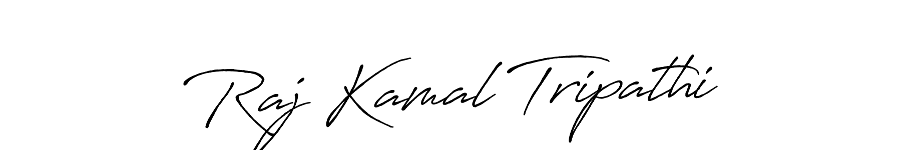 Antro_Vectra_Bolder is a professional signature style that is perfect for those who want to add a touch of class to their signature. It is also a great choice for those who want to make their signature more unique. Get Raj Kamal Tripathi name to fancy signature for free. Raj Kamal Tripathi signature style 7 images and pictures png