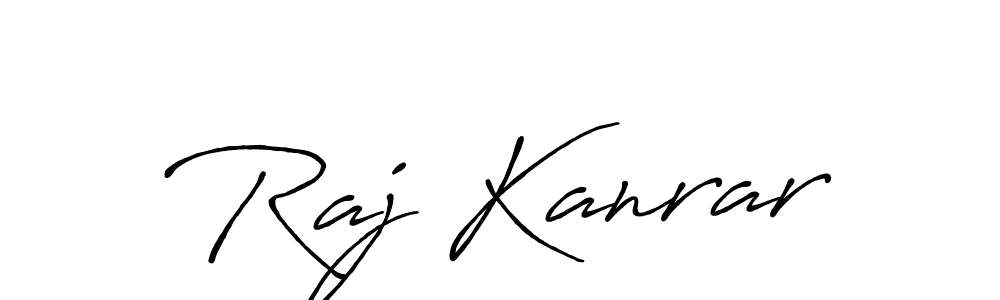 Create a beautiful signature design for name Raj Kanrar. With this signature (Antro_Vectra_Bolder) fonts, you can make a handwritten signature for free. Raj Kanrar signature style 7 images and pictures png