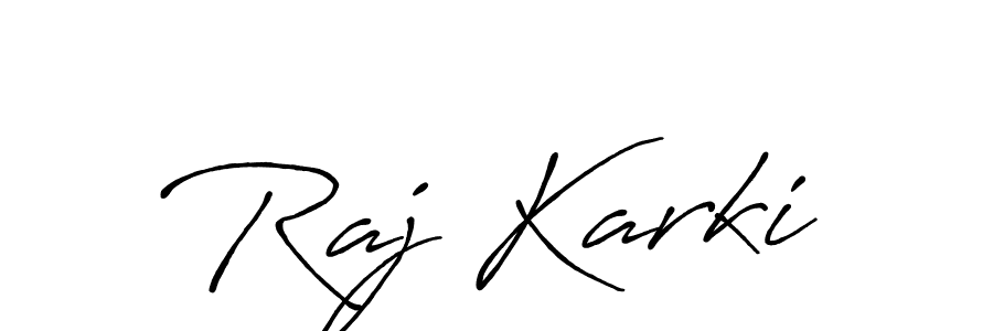 How to make Raj Karki signature? Antro_Vectra_Bolder is a professional autograph style. Create handwritten signature for Raj Karki name. Raj Karki signature style 7 images and pictures png