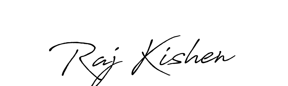 Raj Kishen stylish signature style. Best Handwritten Sign (Antro_Vectra_Bolder) for my name. Handwritten Signature Collection Ideas for my name Raj Kishen. Raj Kishen signature style 7 images and pictures png