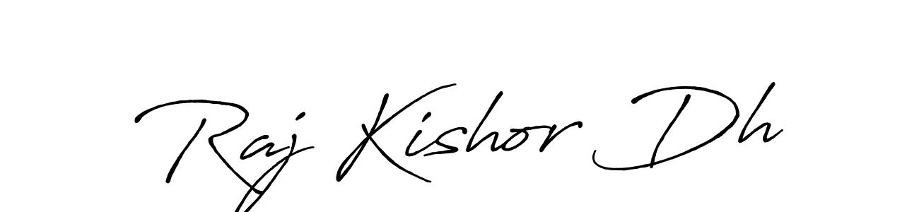 Make a beautiful signature design for name Raj Kishor Dh. With this signature (Antro_Vectra_Bolder) style, you can create a handwritten signature for free. Raj Kishor Dh signature style 7 images and pictures png