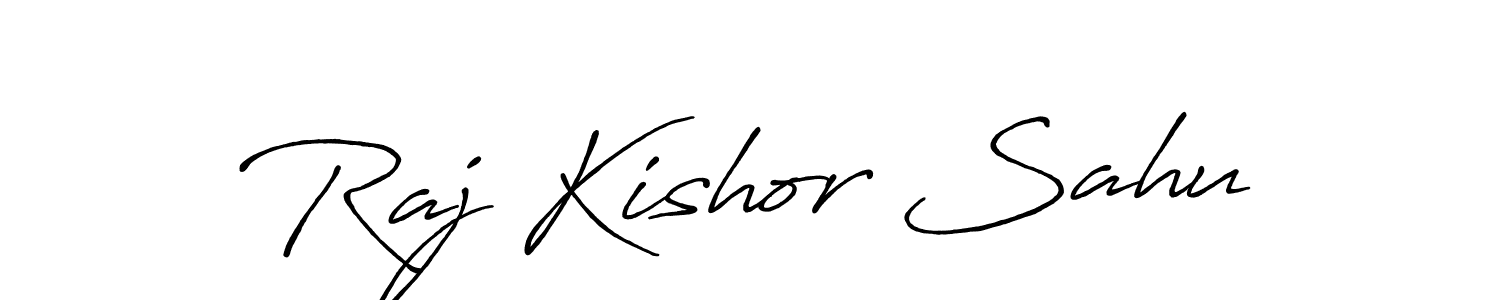 The best way (Antro_Vectra_Bolder) to make a short signature is to pick only two or three words in your name. The name Raj Kishor Sahu include a total of six letters. For converting this name. Raj Kishor Sahu signature style 7 images and pictures png