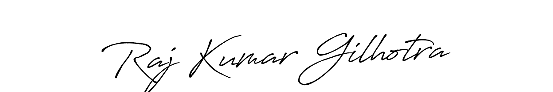You should practise on your own different ways (Antro_Vectra_Bolder) to write your name (Raj Kumar Gilhotra) in signature. don't let someone else do it for you. Raj Kumar Gilhotra signature style 7 images and pictures png
