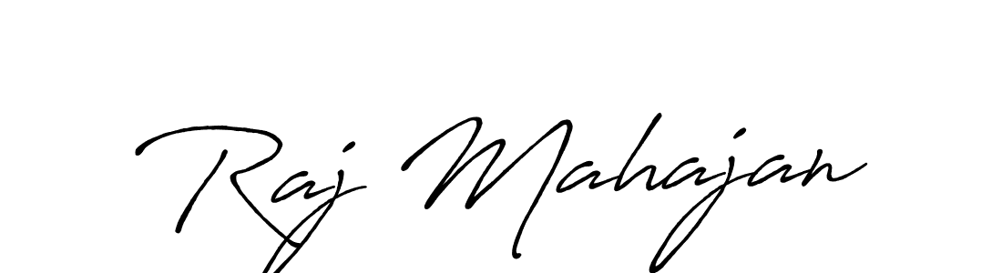 Raj Mahajan stylish signature style. Best Handwritten Sign (Antro_Vectra_Bolder) for my name. Handwritten Signature Collection Ideas for my name Raj Mahajan. Raj Mahajan signature style 7 images and pictures png