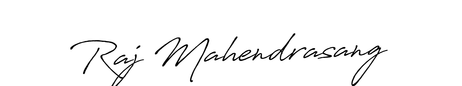 Make a beautiful signature design for name Raj Mahendrasang. With this signature (Antro_Vectra_Bolder) style, you can create a handwritten signature for free. Raj Mahendrasang signature style 7 images and pictures png