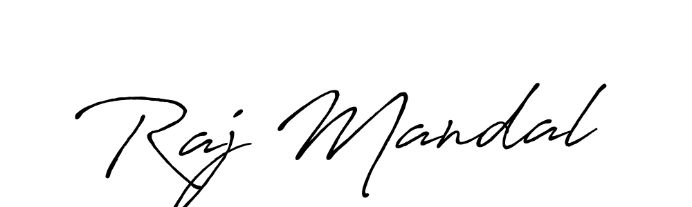 Create a beautiful signature design for name Raj Mandal. With this signature (Antro_Vectra_Bolder) fonts, you can make a handwritten signature for free. Raj Mandal signature style 7 images and pictures png