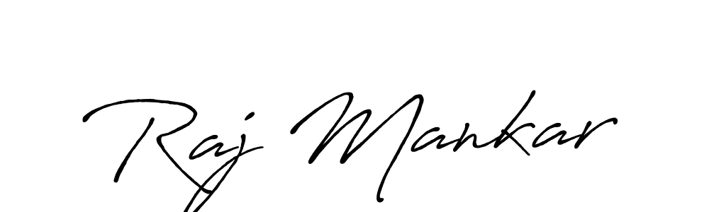 Create a beautiful signature design for name Raj Mankar. With this signature (Antro_Vectra_Bolder) fonts, you can make a handwritten signature for free. Raj Mankar signature style 7 images and pictures png