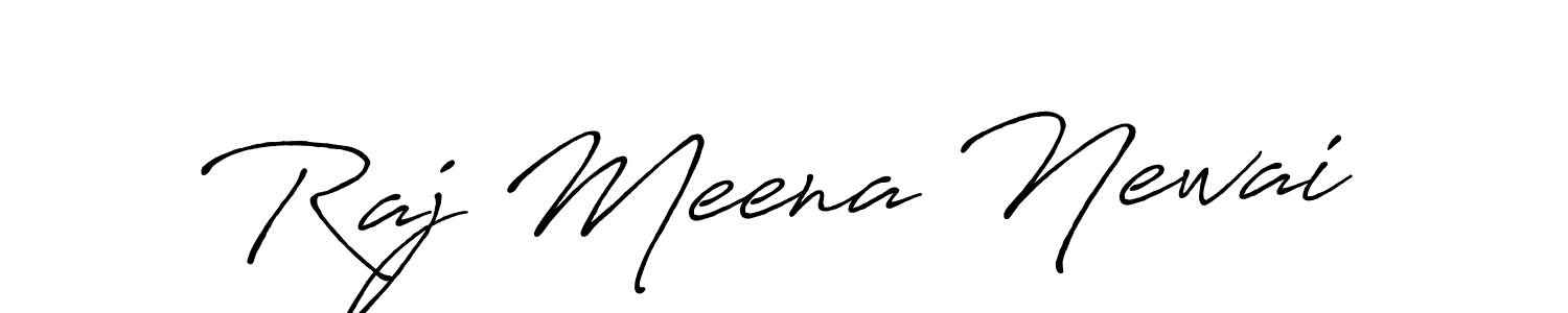 This is the best signature style for the Raj Meena Newai name. Also you like these signature font (Antro_Vectra_Bolder). Mix name signature. Raj Meena Newai signature style 7 images and pictures png