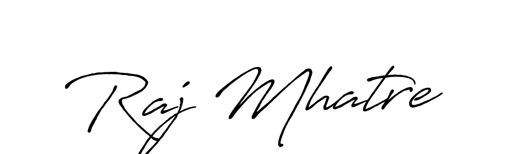 Use a signature maker to create a handwritten signature online. With this signature software, you can design (Antro_Vectra_Bolder) your own signature for name Raj Mhatre. Raj Mhatre signature style 7 images and pictures png