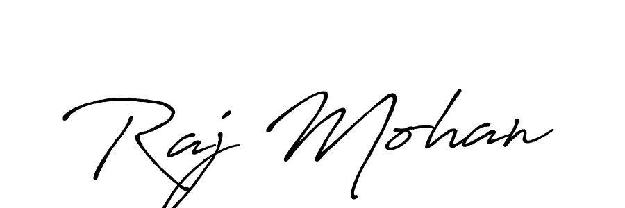 Create a beautiful signature design for name Raj Mohan. With this signature (Antro_Vectra_Bolder) fonts, you can make a handwritten signature for free. Raj Mohan signature style 7 images and pictures png