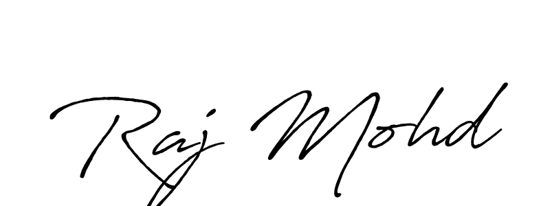 Also we have Raj Mohd name is the best signature style. Create professional handwritten signature collection using Antro_Vectra_Bolder autograph style. Raj Mohd signature style 7 images and pictures png