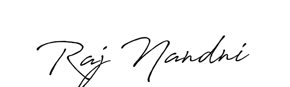 Make a beautiful signature design for name Raj Nandni. With this signature (Antro_Vectra_Bolder) style, you can create a handwritten signature for free. Raj Nandni signature style 7 images and pictures png