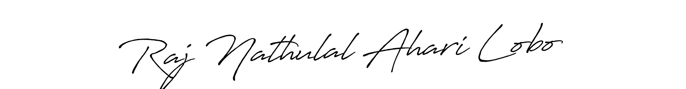 Raj Nathulal Ahari Lobo stylish signature style. Best Handwritten Sign (Antro_Vectra_Bolder) for my name. Handwritten Signature Collection Ideas for my name Raj Nathulal Ahari Lobo. Raj Nathulal Ahari Lobo signature style 7 images and pictures png