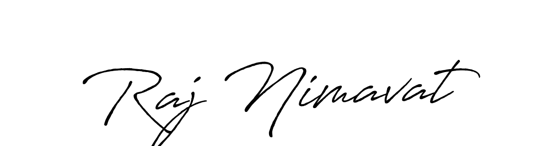 Design your own signature with our free online signature maker. With this signature software, you can create a handwritten (Antro_Vectra_Bolder) signature for name Raj Nimavat. Raj Nimavat signature style 7 images and pictures png