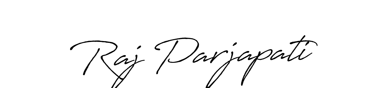 Make a beautiful signature design for name Raj Parjapati. With this signature (Antro_Vectra_Bolder) style, you can create a handwritten signature for free. Raj Parjapati signature style 7 images and pictures png