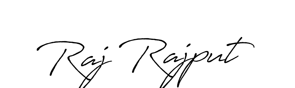 How to make Raj Rajput name signature. Use Antro_Vectra_Bolder style for creating short signs online. This is the latest handwritten sign. Raj Rajput signature style 7 images and pictures png