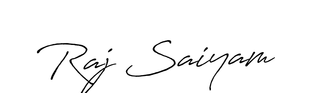 Raj Saiyam stylish signature style. Best Handwritten Sign (Antro_Vectra_Bolder) for my name. Handwritten Signature Collection Ideas for my name Raj Saiyam. Raj Saiyam signature style 7 images and pictures png