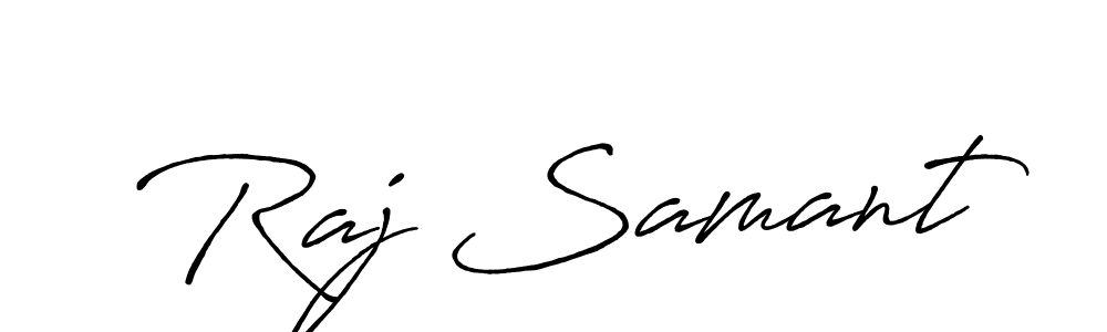 Use a signature maker to create a handwritten signature online. With this signature software, you can design (Antro_Vectra_Bolder) your own signature for name Raj Samant. Raj Samant signature style 7 images and pictures png