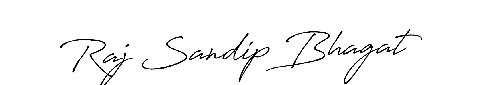 Raj Sandip Bhagat stylish signature style. Best Handwritten Sign (Antro_Vectra_Bolder) for my name. Handwritten Signature Collection Ideas for my name Raj Sandip Bhagat. Raj Sandip Bhagat signature style 7 images and pictures png
