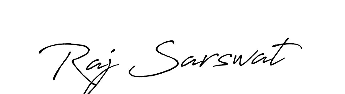 Use a signature maker to create a handwritten signature online. With this signature software, you can design (Antro_Vectra_Bolder) your own signature for name Raj Sarswat. Raj Sarswat signature style 7 images and pictures png