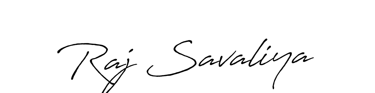 Also we have Raj Savaliya name is the best signature style. Create professional handwritten signature collection using Antro_Vectra_Bolder autograph style. Raj Savaliya signature style 7 images and pictures png