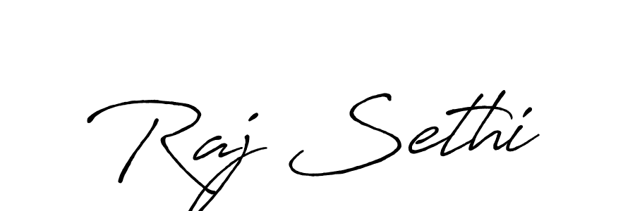 Antro_Vectra_Bolder is a professional signature style that is perfect for those who want to add a touch of class to their signature. It is also a great choice for those who want to make their signature more unique. Get Raj Sethi name to fancy signature for free. Raj Sethi signature style 7 images and pictures png