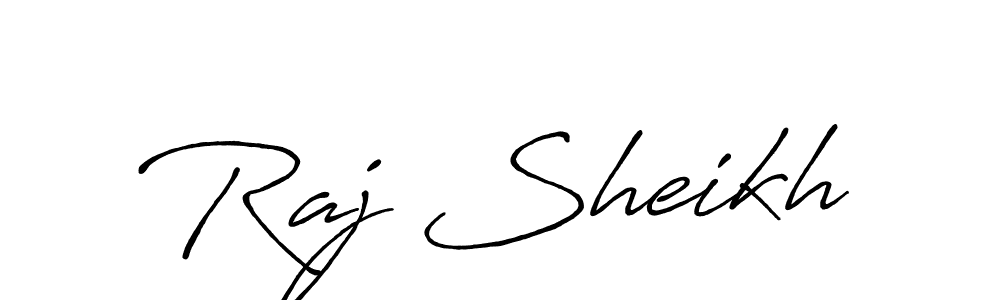 Use a signature maker to create a handwritten signature online. With this signature software, you can design (Antro_Vectra_Bolder) your own signature for name Raj Sheikh. Raj Sheikh signature style 7 images and pictures png