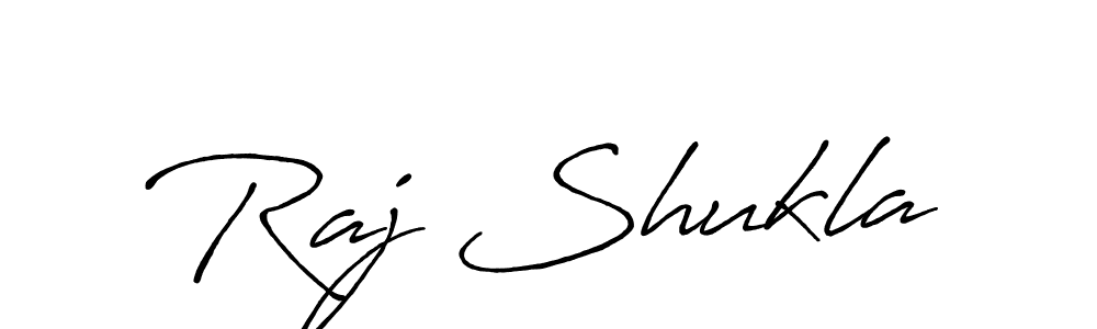 Create a beautiful signature design for name Raj Shukla. With this signature (Antro_Vectra_Bolder) fonts, you can make a handwritten signature for free. Raj Shukla signature style 7 images and pictures png