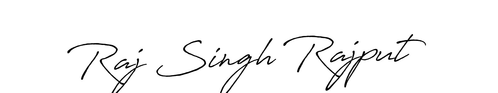 How to make Raj Singh Rajput name signature. Use Antro_Vectra_Bolder style for creating short signs online. This is the latest handwritten sign. Raj Singh Rajput signature style 7 images and pictures png