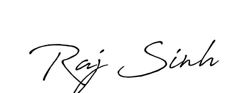 Raj Sinh stylish signature style. Best Handwritten Sign (Antro_Vectra_Bolder) for my name. Handwritten Signature Collection Ideas for my name Raj Sinh. Raj Sinh signature style 7 images and pictures png