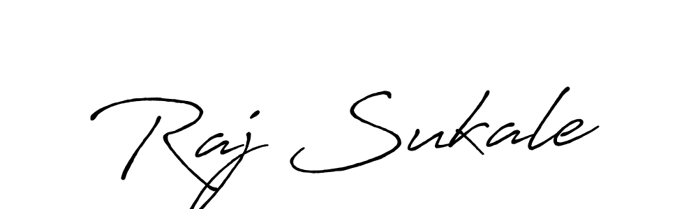 How to make Raj Sukale name signature. Use Antro_Vectra_Bolder style for creating short signs online. This is the latest handwritten sign. Raj Sukale signature style 7 images and pictures png