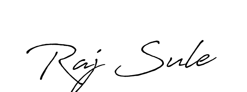 How to make Raj Sule name signature. Use Antro_Vectra_Bolder style for creating short signs online. This is the latest handwritten sign. Raj Sule signature style 7 images and pictures png