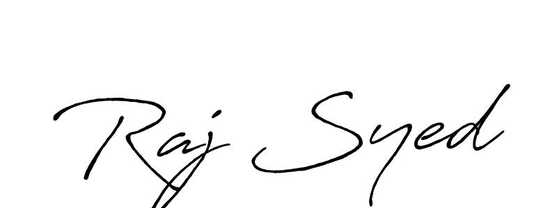 Create a beautiful signature design for name Raj Syed. With this signature (Antro_Vectra_Bolder) fonts, you can make a handwritten signature for free. Raj Syed signature style 7 images and pictures png