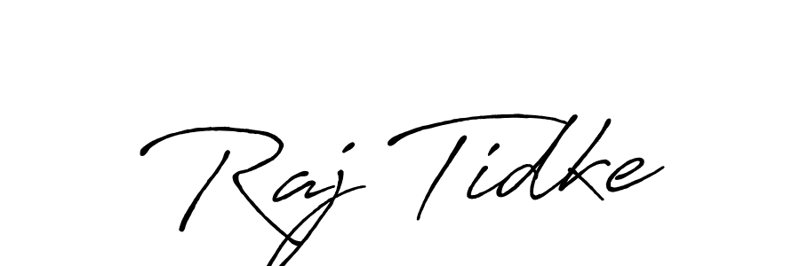 Make a beautiful signature design for name Raj Tidke. With this signature (Antro_Vectra_Bolder) style, you can create a handwritten signature for free. Raj Tidke signature style 7 images and pictures png
