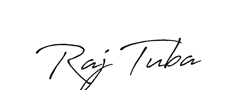 How to make Raj Tuba name signature. Use Antro_Vectra_Bolder style for creating short signs online. This is the latest handwritten sign. Raj Tuba signature style 7 images and pictures png